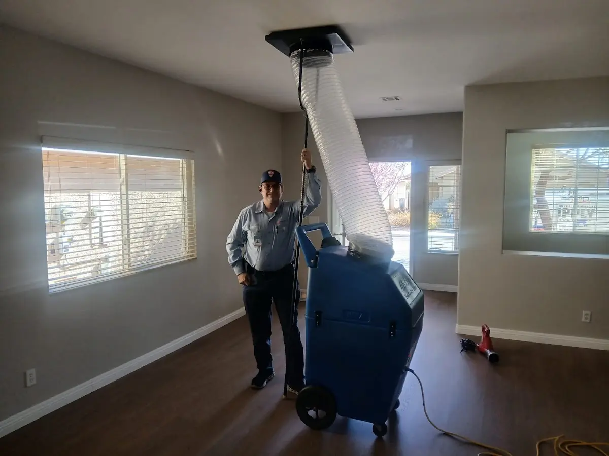 Professional Dryer Vent Cleaning work inside a Magnolia home
